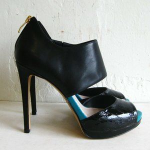 Vince Camuto Canaday Black Leather Stiletto Heels